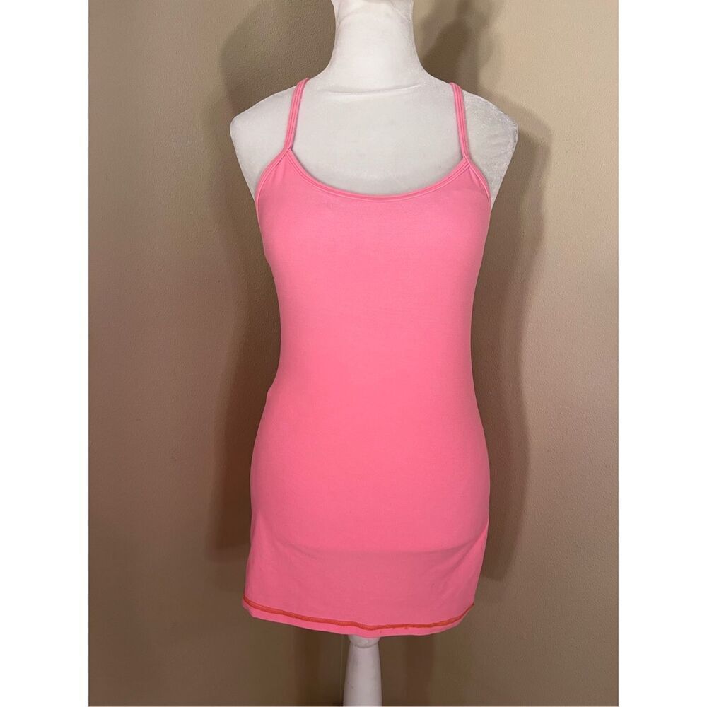 Lululemon Pink Orange Peach Grapefruit Power Y Tank Top Size 6